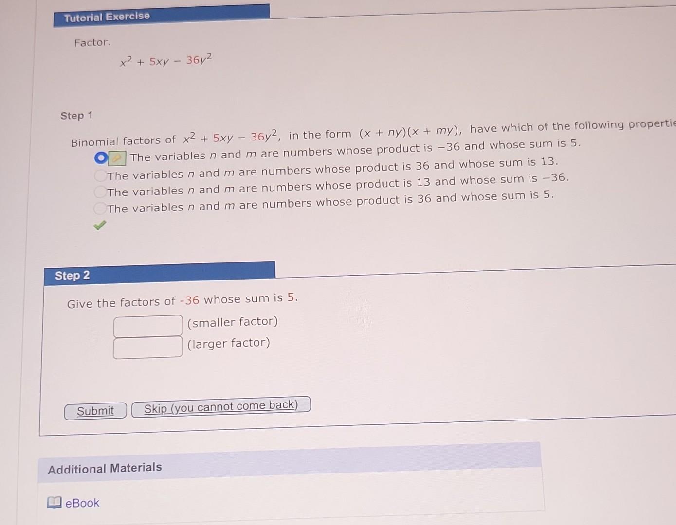 solved-x2-5xy-36y2-step-1-binomial-factors-of-x2-5xy-36y2-chegg