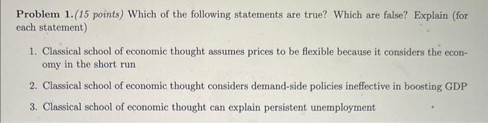 Solved Problem 1.(15 points) Which of the following | Chegg.com