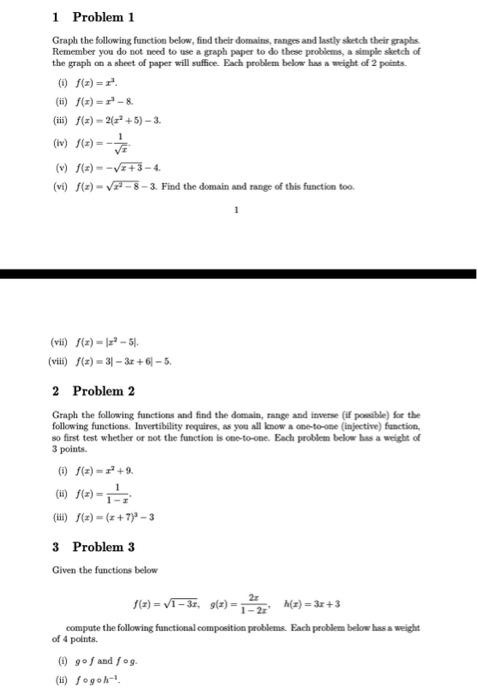 Solved Graph The Following Function Below Find Their Chegg Com