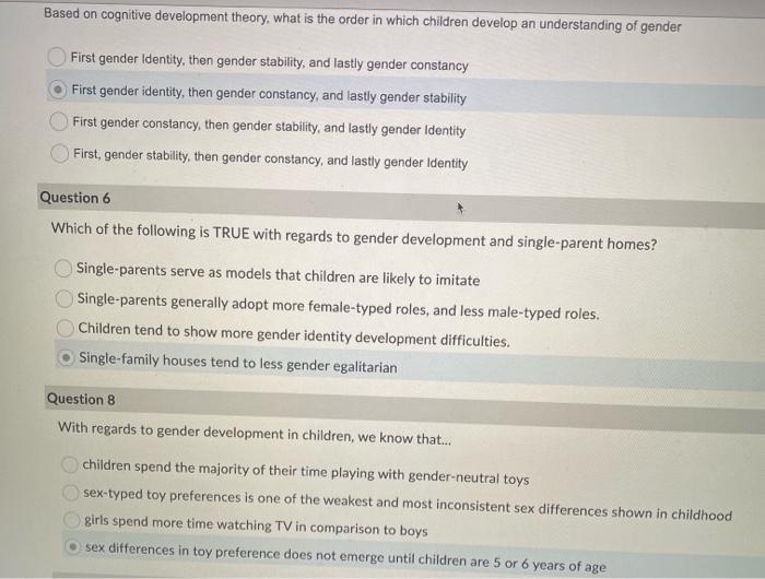 Cognitive development theory on gender development hot sale