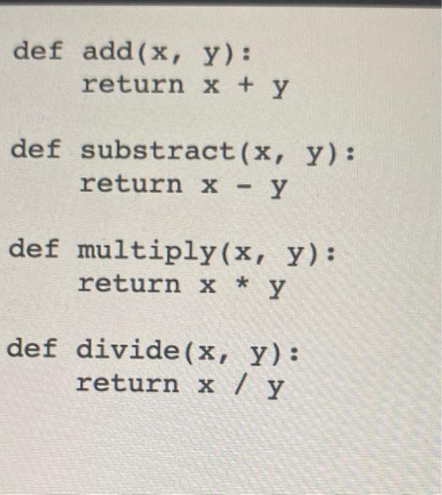 Solved Python Calculator (35%) In this programming | Chegg.com