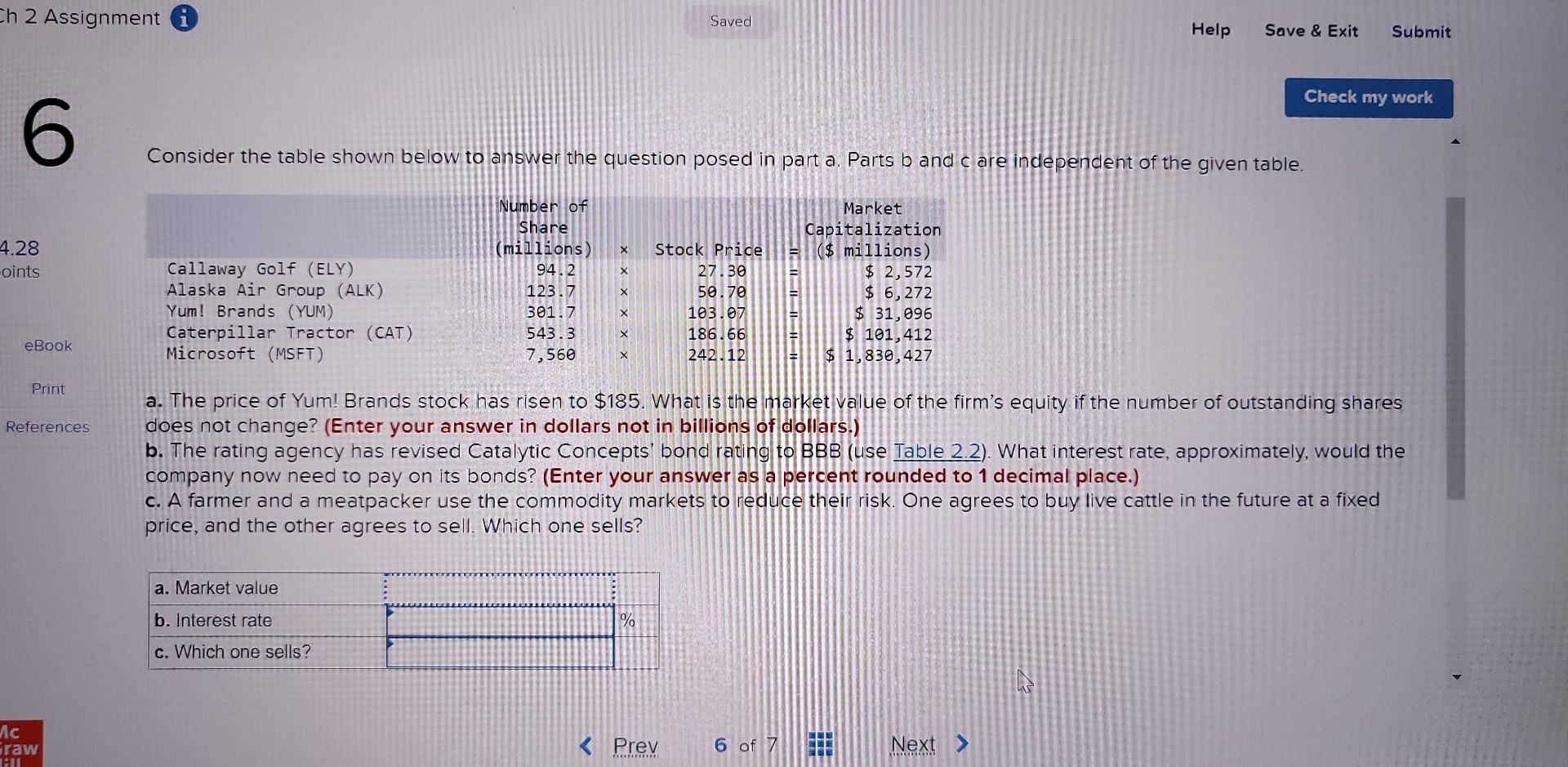 Solved Consider the table shown below to answer the question | Chegg.com