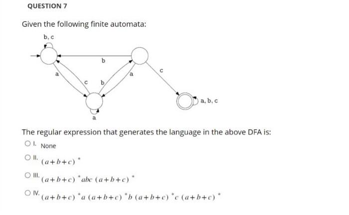 Solved Given The Following Finite Automata: The Regular | Chegg.com