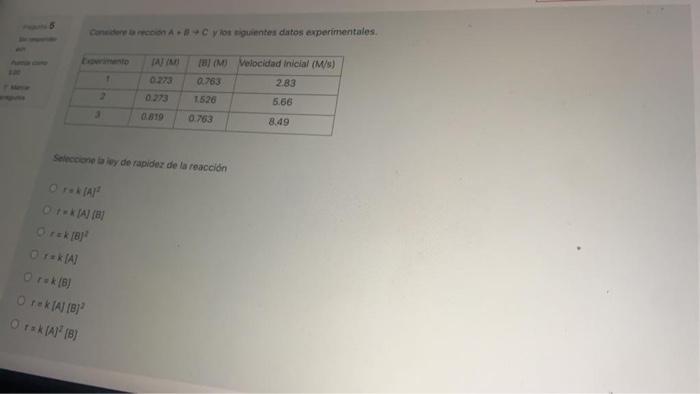 Conde con AC y ortiguintes citos experimentales LATIMI (MU Velocidad Inicial (M/s) 0.763 2.83 1526 5.66 0.763 8.49 0.273 819