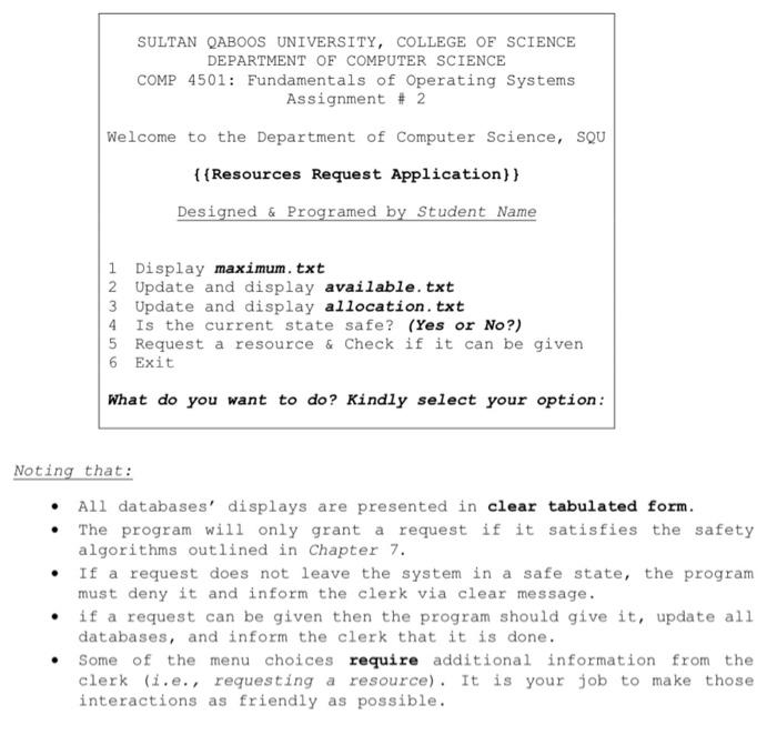 Solved introduction: Computer Science Department (DCS) | Chegg.com