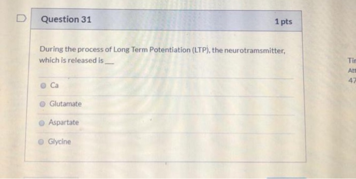 Solved ou Question 30 1 pts Choose the item that is | Chegg.com