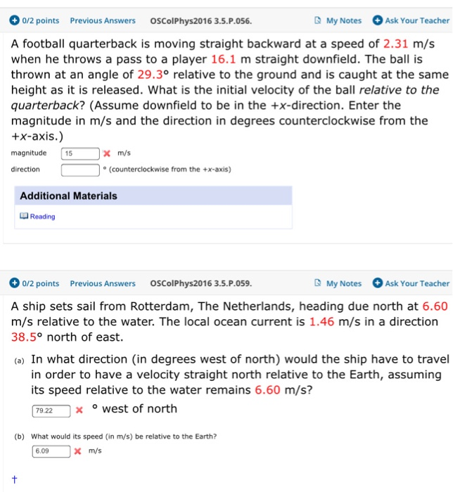 Solved My Notes Previous Answers Ask Your Teacher 2 4 Points Chegg Com