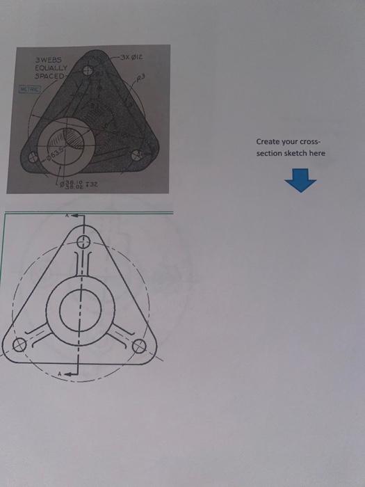 Solved 2. Please sketch a cross section view A-A for the | Chegg.com