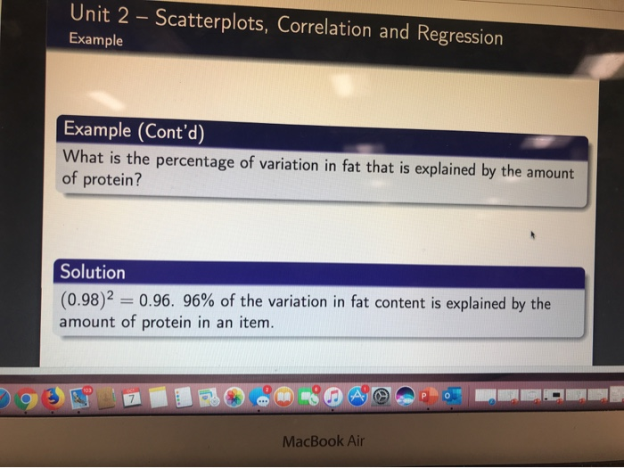 Solved Example (Cont'd) What is the percentage of variation | Chegg.com