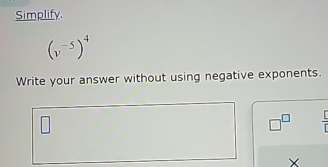 Solved Simplify.(v-5)4Write your answer without using | Chegg.com