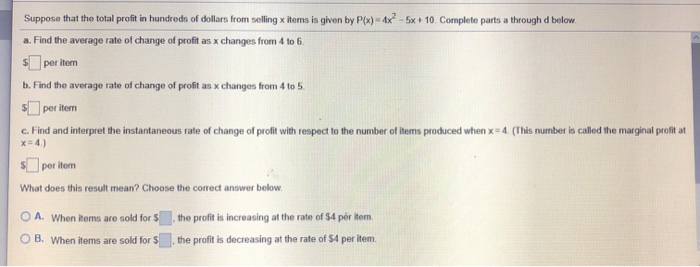 Solved Suppose That The Total Profit In Hundreds Of Dollars | Chegg.com