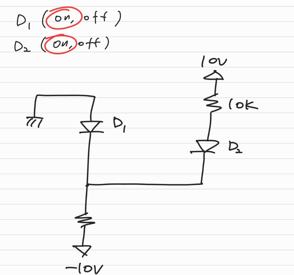 Solved Two didoes on or off problem Could you tell me my | Chegg.com