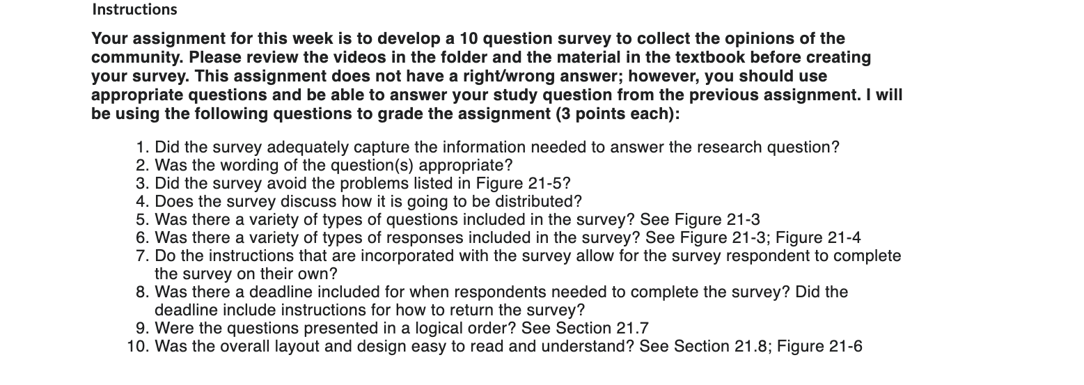 Solved Your assignment for this week is to develop a 10 | Chegg.com