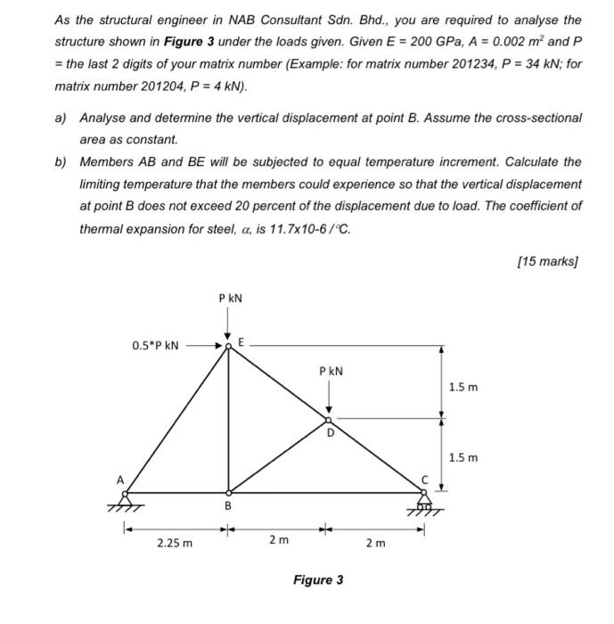 Solved As the structural engineer in NAB Consultant Sdn. | Chegg.com