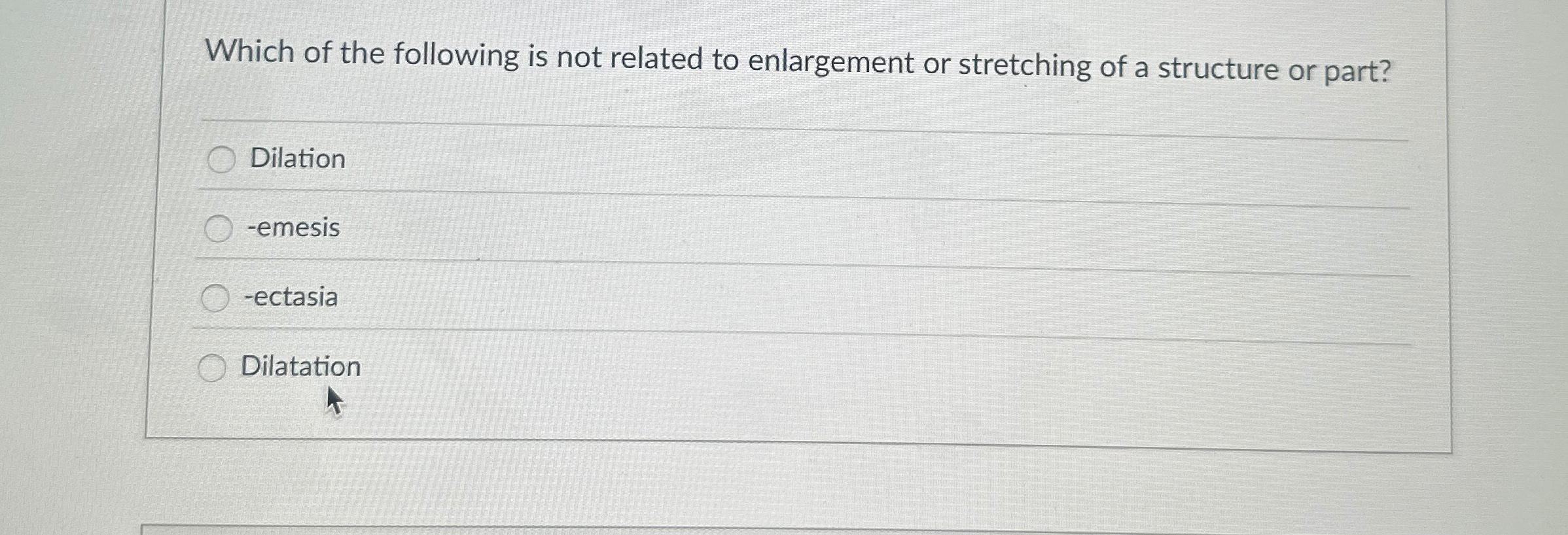 Solved Which of the following is not related to enlargement | Chegg.com