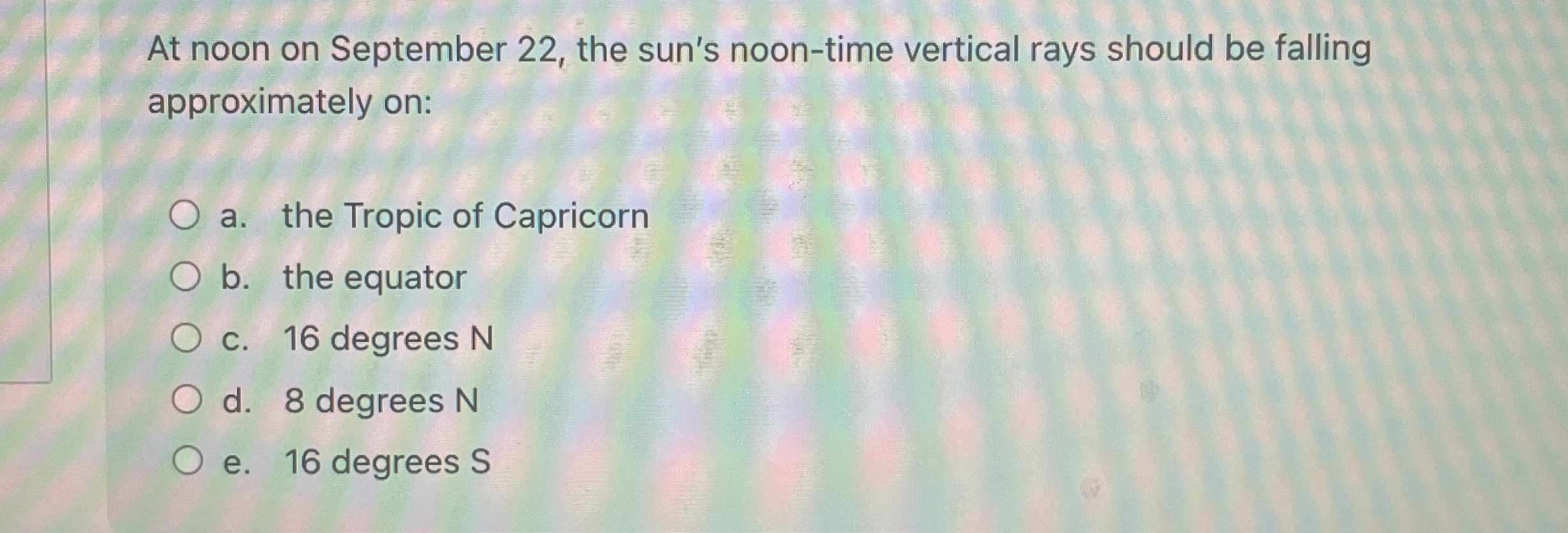 Solved At noon on September 22, ﻿the sun's noon-time | Chegg.com