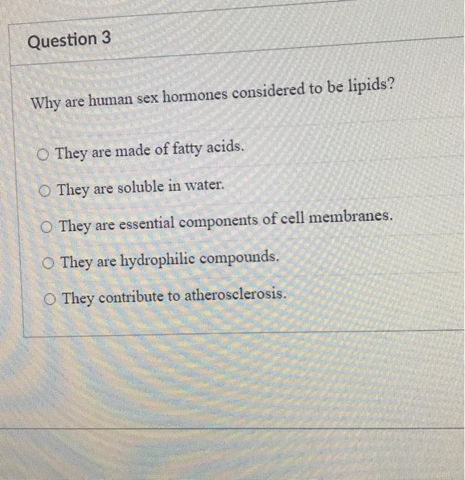 Solved Question 1 Humans can digest starch but not cellulose | Chegg.com