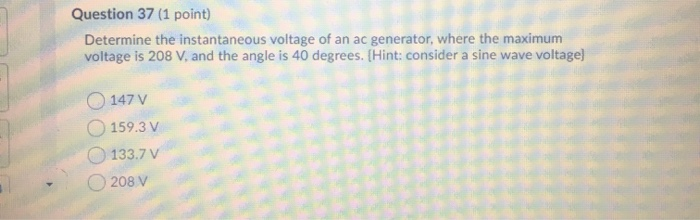 Solved Question 3 (1 point) Which of the following is NOT an | Chegg.com