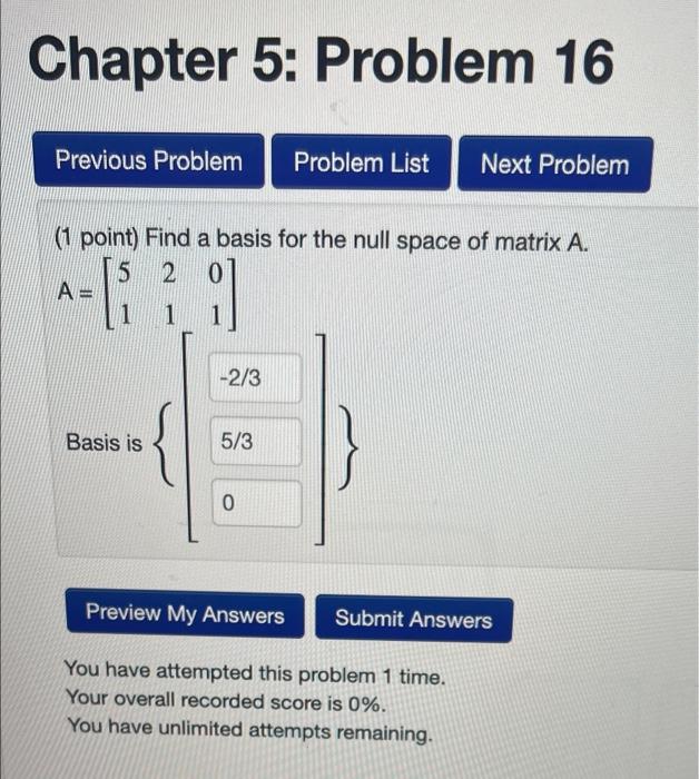Solved Chapter 5: Problem 16 Previous Problem Problem List | Chegg.com