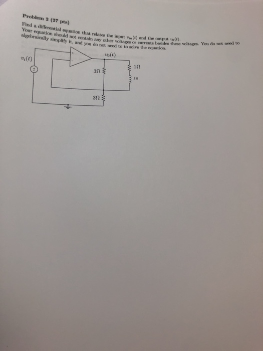 Solved Find a differential equation that relates the input | Chegg.com
