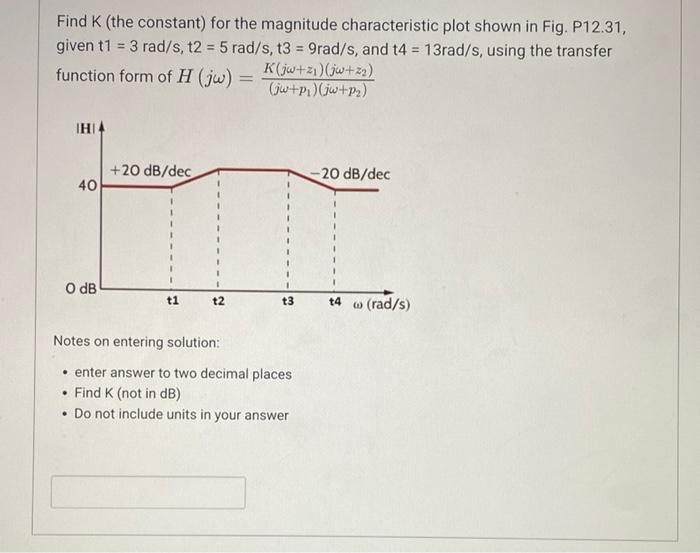 Solved Find K (the constant) for the magnitude | Chegg.com