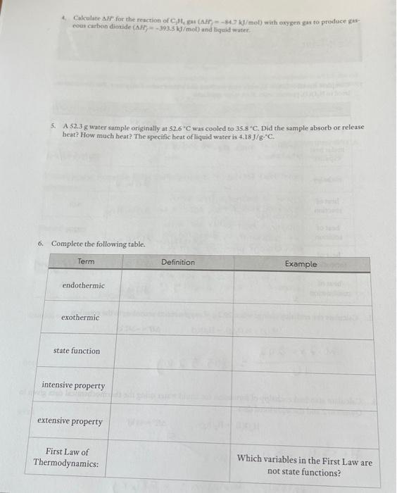 Solved 4. Calculate AlF for the reaction of C,F, | Chegg.com