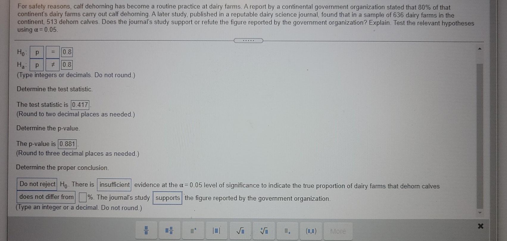 Solved For safety reasons, calf dehorning has a