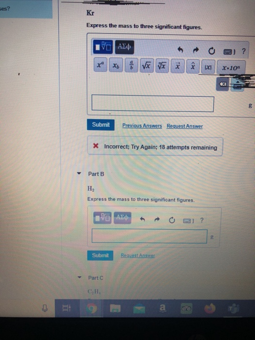Solved what is the mass in grams of one molar volume of each | Chegg.com
