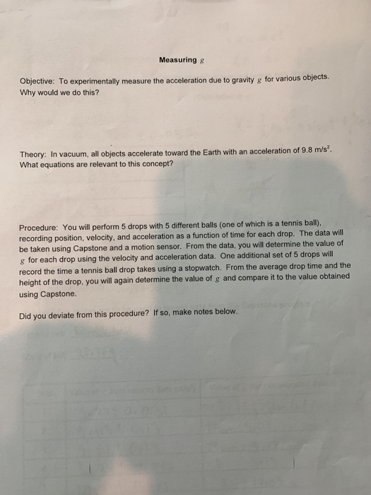 Physics Lab Question Example Solved Measuring. This is a physics lab, please answer | Chegg.com
