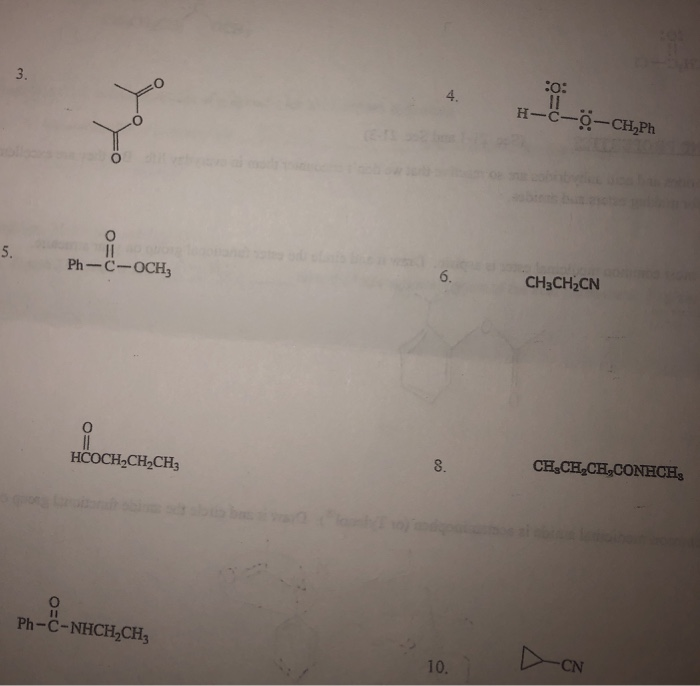 Solved O 0 H C O Ch Ph Ph C Och Ch3ch2cn Hcoch Ch Ch Ch C Chegg Com