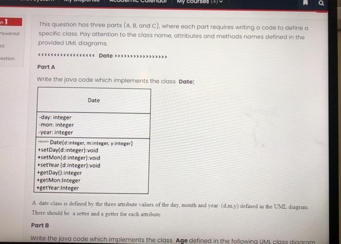 Solved 7 nswered This question has three parts (A, B, and | Chegg.com