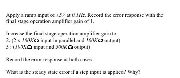 Solved PRELIMINARY Transient Response The Transient Response | Chegg.com