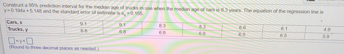 Solved Construct a 95% prediction interval for the median | Chegg.com