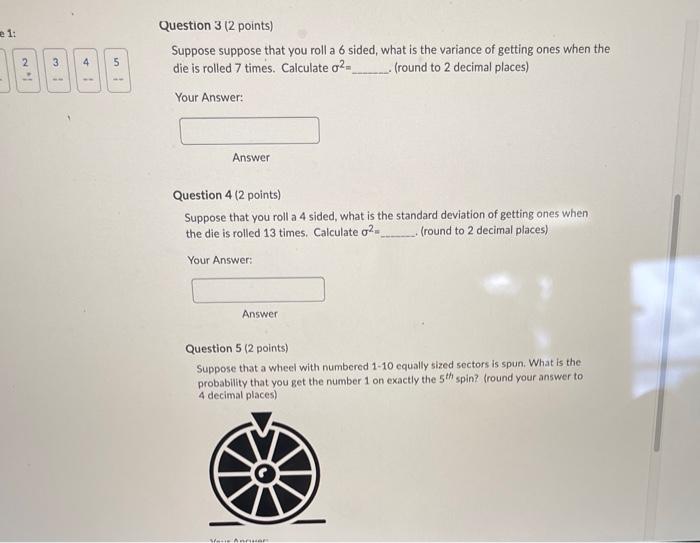 Solved e 1 : 2 3 4 5 Question 3 (2 points) Suppose suppose | Chegg.com