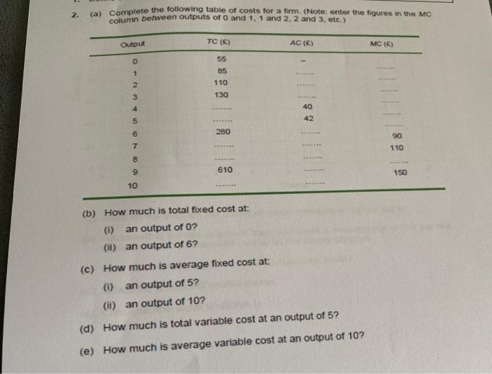 Solved Can I Have The Answers For This Question (a,b,c,d And | Chegg.com