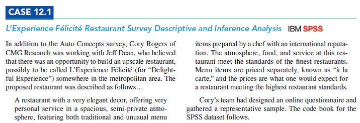 Restaurant Survey Sample