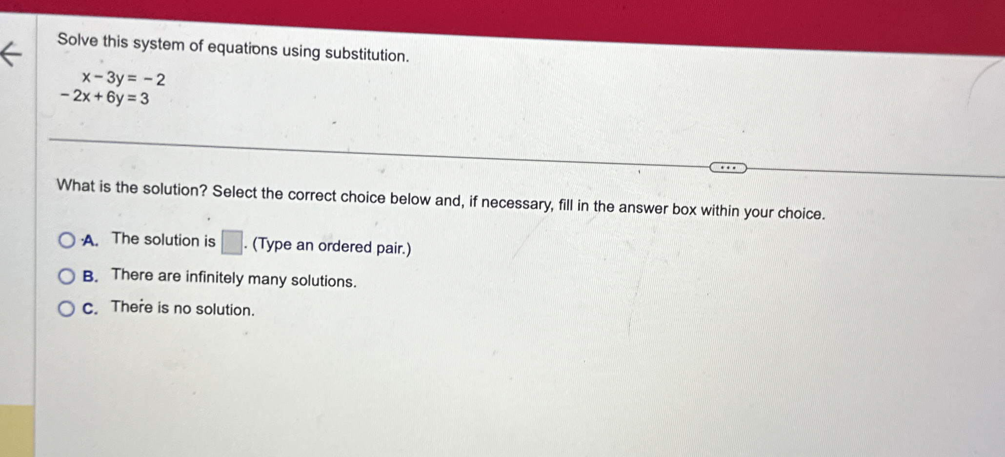 Solved Solve this system of equations using | Chegg.com