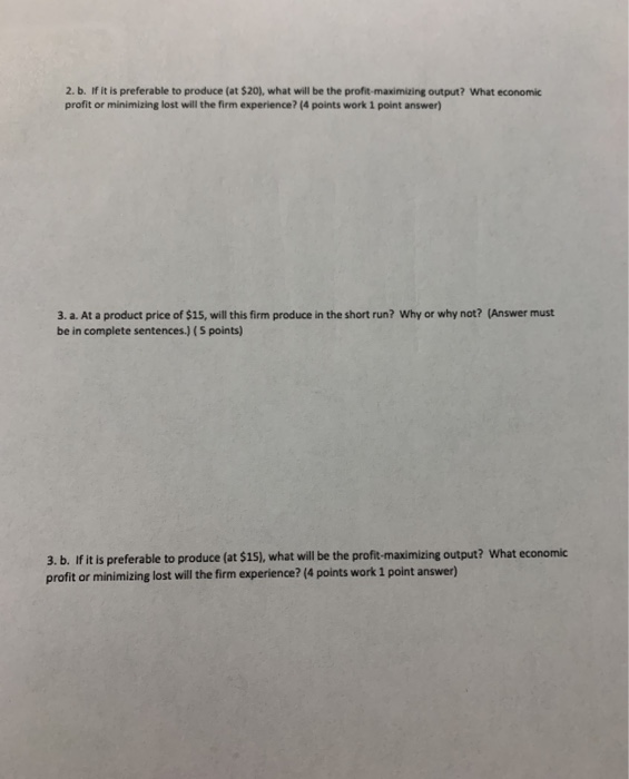 Solved ECON 304 Module 7 Homework 30 points Total Product | Chegg.com