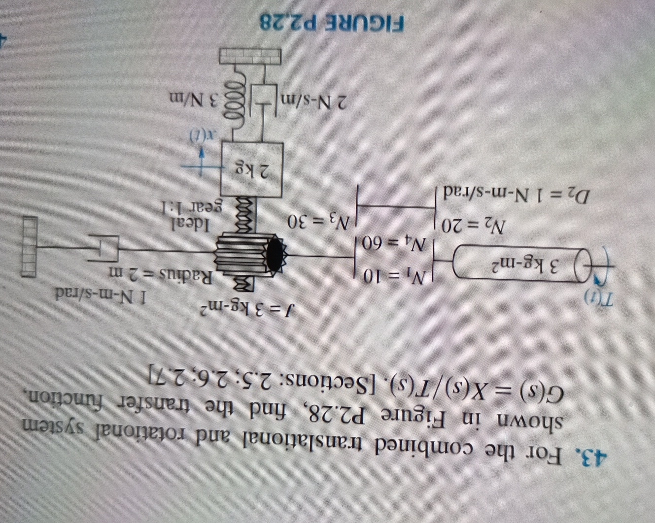 For the combined translational and rotational system | Chegg.com