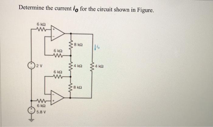Solved Determine the current i, for the circuit shown in | Chegg.com