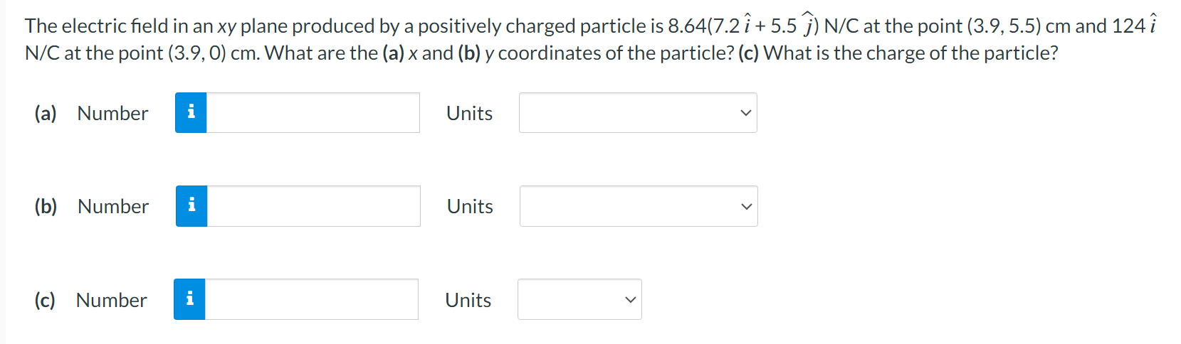 Solved The electric field in an xy ﻿plane produced by a | Chegg.com