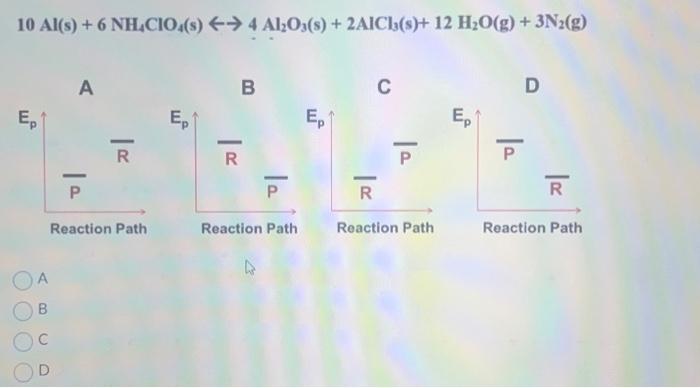 Solved 10 Al(s) + 6 NHACIO4(s) →4 Al₂O3(s) + 2AlCl3(s)+ 12 | Chegg.com