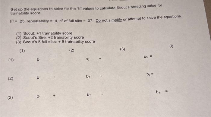 Set Up The Equations To Solve For The " B7 Values To | Chegg.com