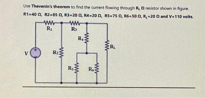 Solved Use Thevenin's theorem to find the current flowing | Chegg.com