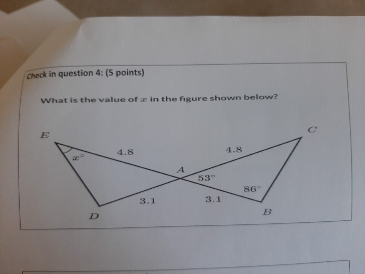 Solved Check In Question 4: (5 Points) What Is The Value Of | Chegg.com