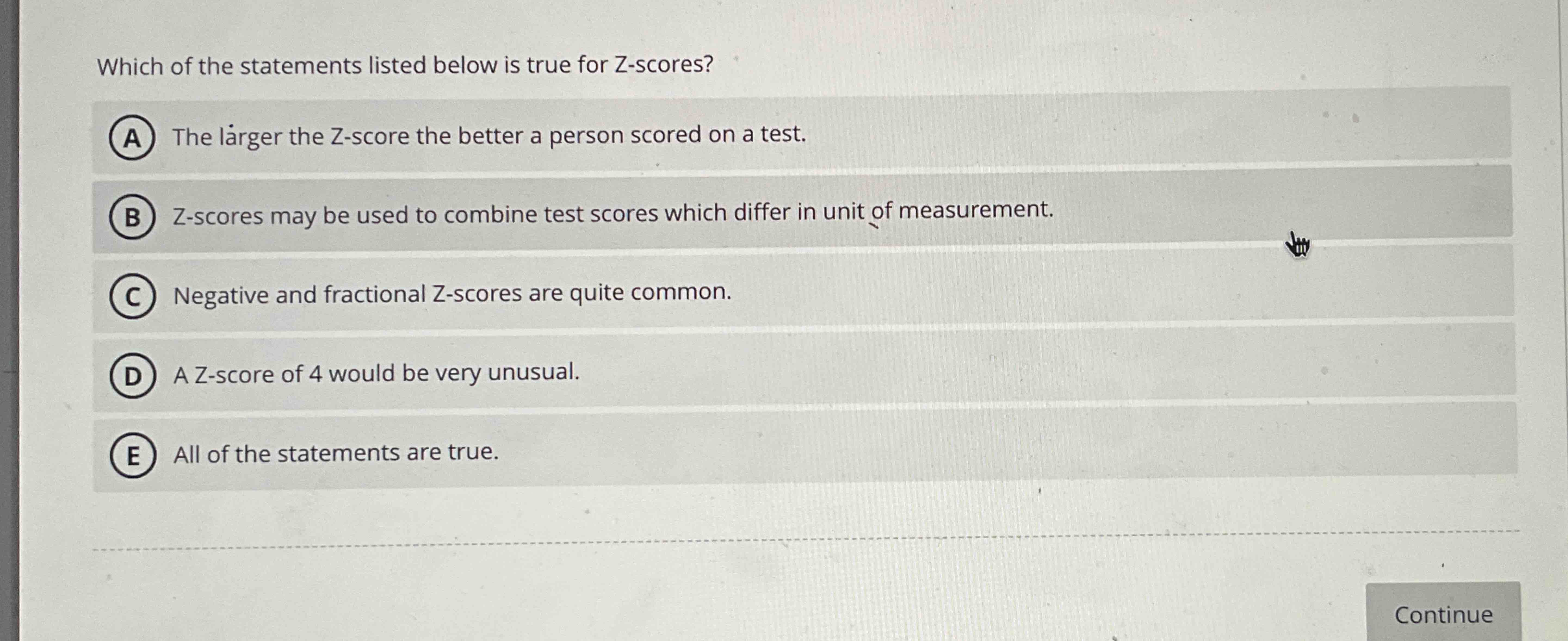 Solved Which of the statements listed below is true for | Chegg.com