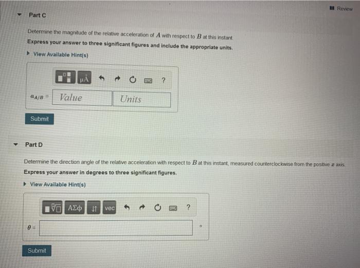 Solved At the instant shown in (Figure 1), the car at A is | Chegg.com
