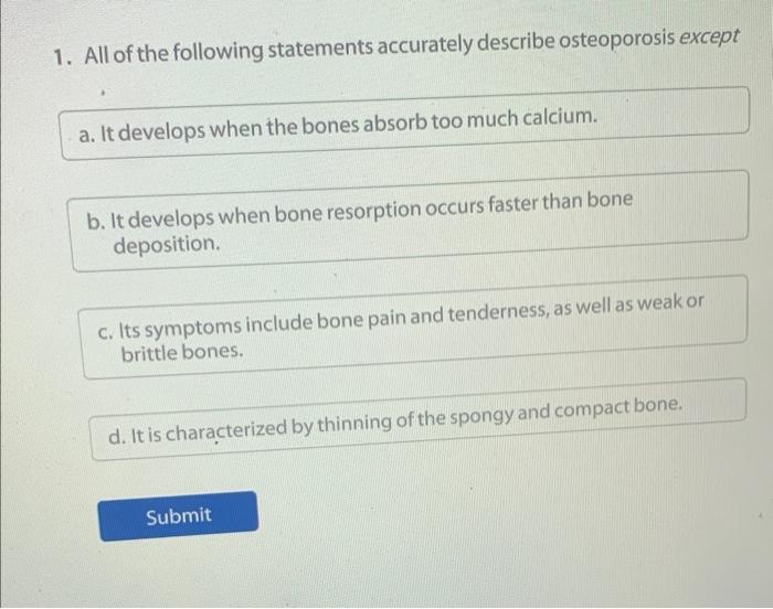 Solved All of the following statements accurately describe | Chegg.com