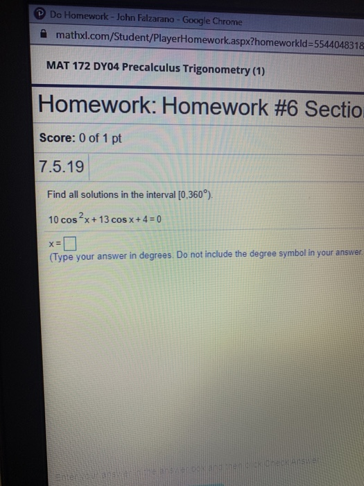 Solved Do Homework - John Falzarano - Google Chrome | Chegg.com