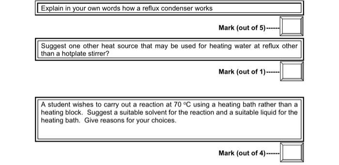 Solved Explain in your own words how a reflux condenser | Chegg.com